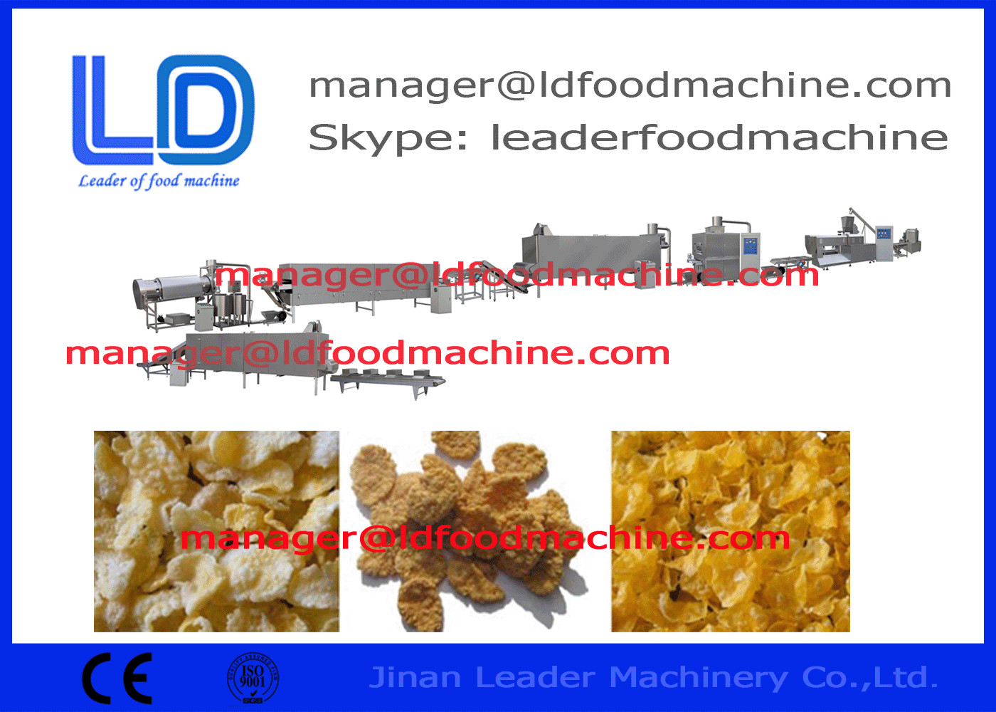 Paslanmaz Çelik Mısır Yaprak Makineleri, Kelloggs Corn Flakes / Gıda Üretim Hattı Yapımı