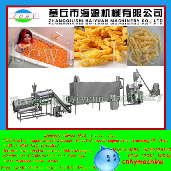 2015 YENİ Haiyuan global uygulanabilir nik makinaları yapma, mısır kıvırma makineleri yapma, Kurkure makinesi